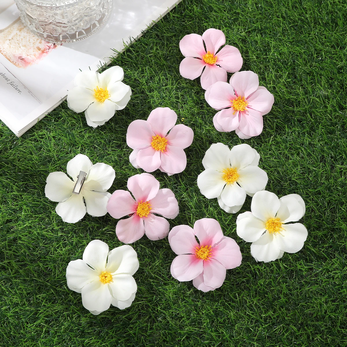 Модная симпатичная заколка для волос с розовыми цветами летняя детская