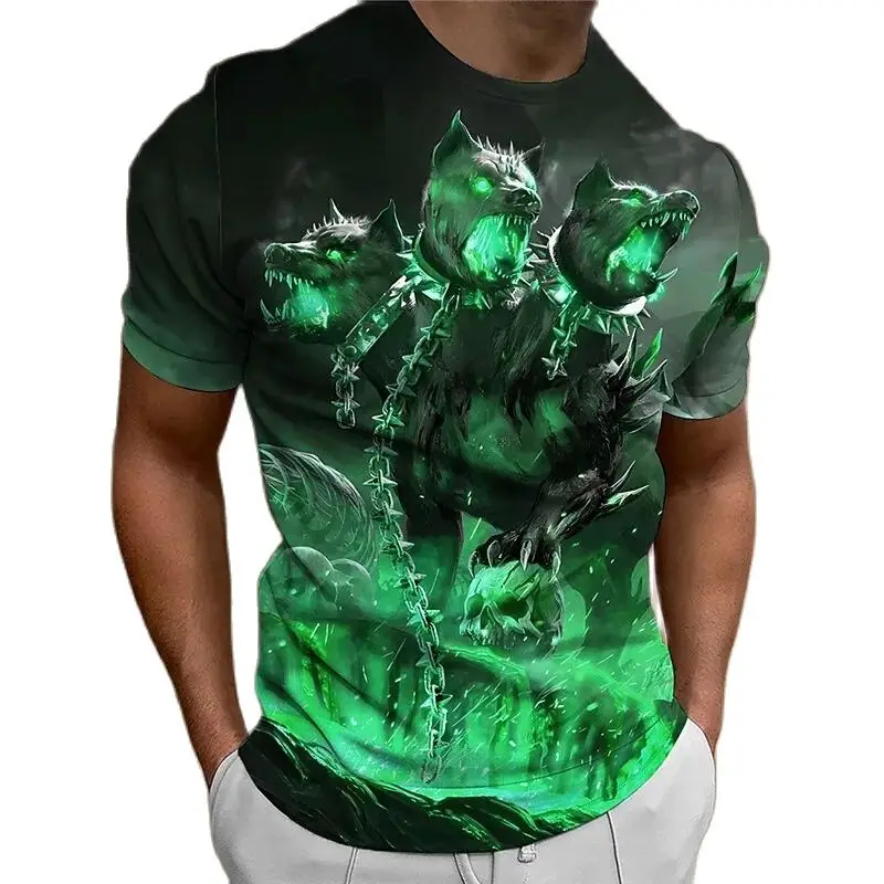 

Wolf Men'S T-Shirt 3D Eagle Print Tshirt Tops Vintage Short Sleeve Animal Pattern Clothes Oversized Tees Casual Mens Streetwear