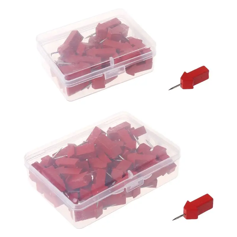 

25/50pcs for arrow Map Markers Wooden Drawing Photo Wall Studs Cork Board Pins Thumbtack Pushpins Tool