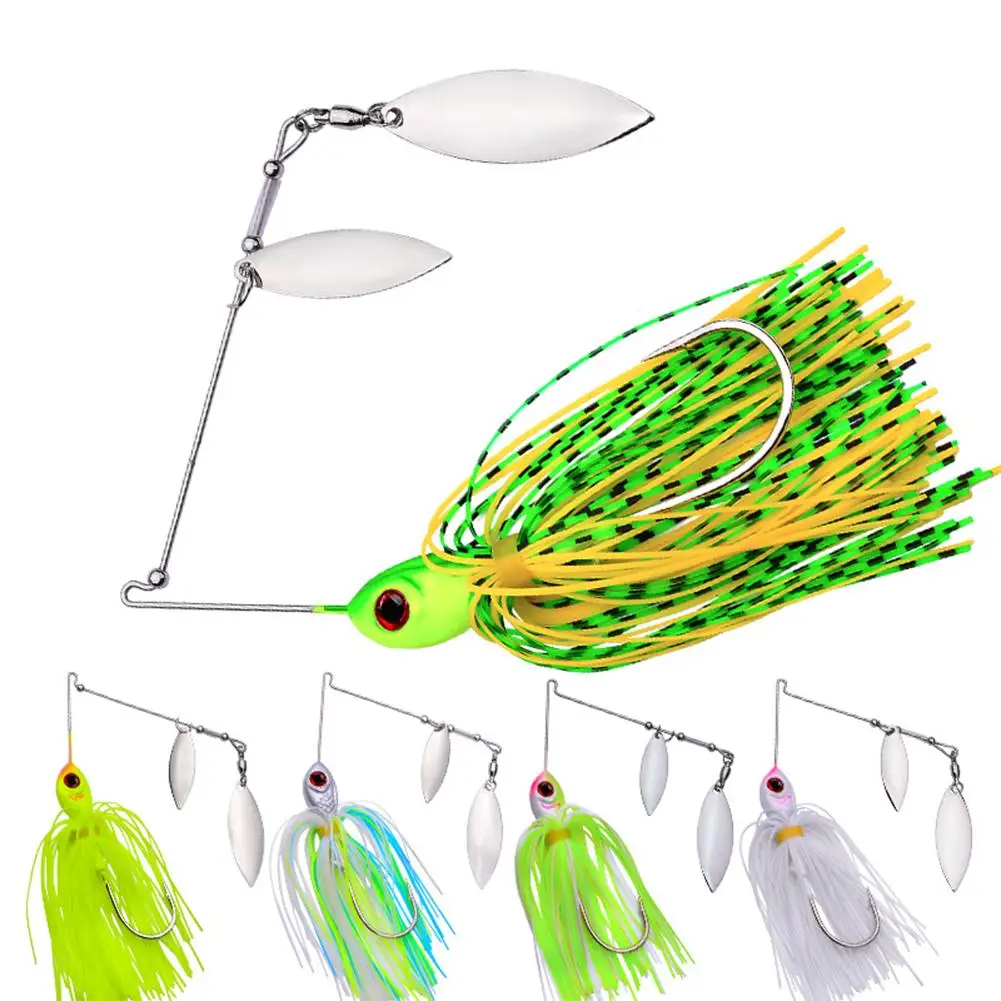 

New 10g 14g Bearded Fishing Lure High Quality Plastic Chatter Bait Spinner Bait With Hook Weedless Fishing Lure For Fish