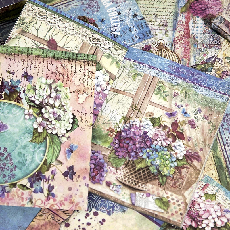 

40 шт., декоративная книга с цветами, розами, девушками