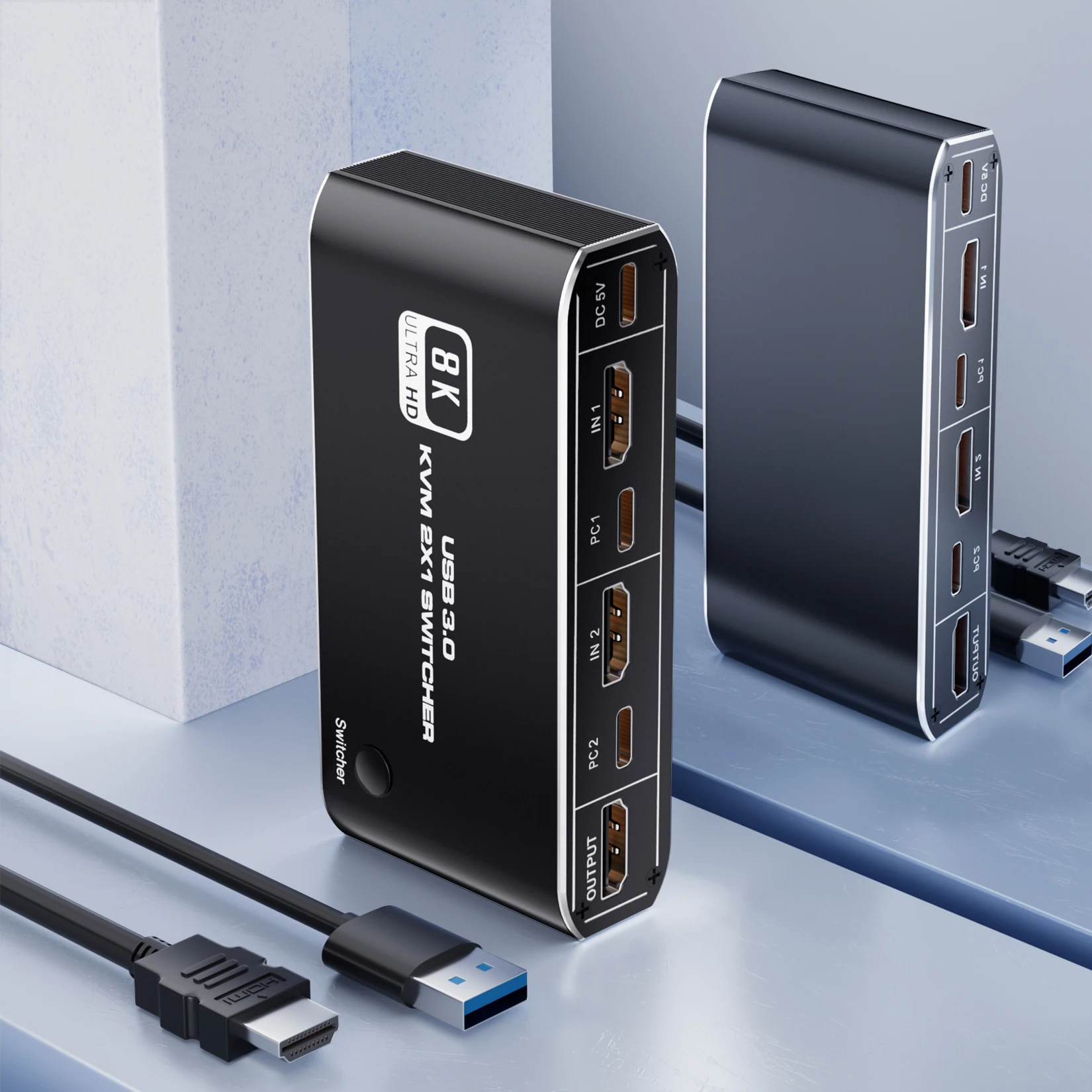 

HDMI 2.1 KVM Switch 4K 120Hz HDMI USB KVM Switch Dual Port USB HDMI 2.1 Switcher 2X1 2X2 4K 60Hz 8K 60Hz for 2 PCs 1 Monitor New