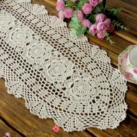 table runner hollow vintage handmade crochet lace dining placemat home decor