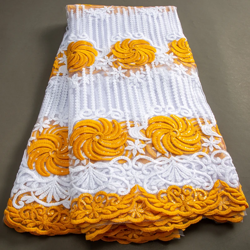 

African Lace Novelty 2023 Embroidered Sequins French Mesh Tulle Lace Fabric High Quality Nigerian Wedding Dress for Women A3453