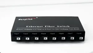 Wanglink hotsale 8-Port 100Base-FX Fiber to 2-Port 10/100/1000Base-T (X) RJ45 Ethernet Switch