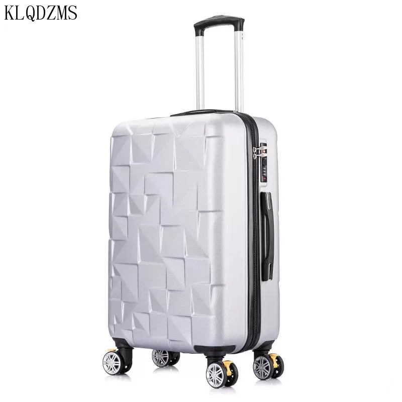 

KLQDZMS 20"24" Diamond Style Luggage Lightweight Large Capacity Silent Roller Cabin Suitcase Scratch Resistant Trolley Bag