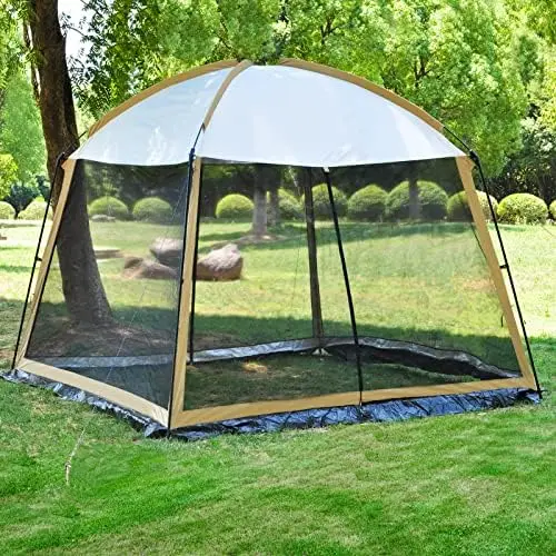 

House 11x11 Ft Mesh Net Wall Camping Canopy Tent Shelter Gazebos, Easy Setup & Waterproof, Suitable for Patios Outdoor Campi