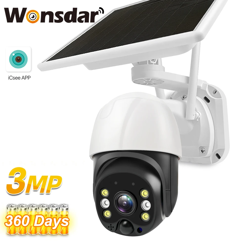 Беспроводная IP-камера видеонаблюдения с солнечной панелью 3 Мп HD Wi-Fi 8 Вт |