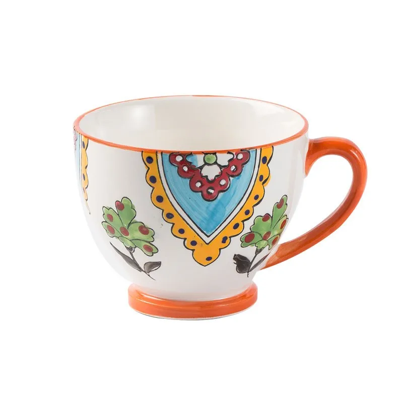 Nordic Style Creative Ceramic Mug Household Afternoon Porcelain Tea Cup Hand-painted Large Capacity Breakfast Mugs Coffee Cups | Дом и сад
