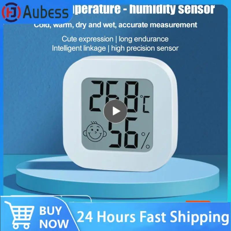 

Smart Temperature And Humidity Sensor Zigbee Gateway Required Smart Home Weather Station Lcd Screen Display Battery Powered Mini