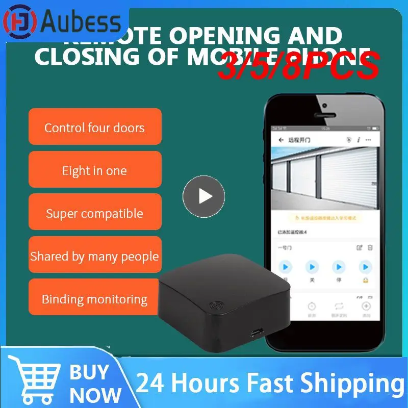 

3/5/8PCS Portable Smart Home Automation Module One Control Mutiple Wireless Switch Super Compatible Smart Cloud Share Black