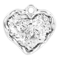 10pcslot silver color zinc alloy charms love pendants heart shaped pendant for bracelet necklace diy jewelry making supplies