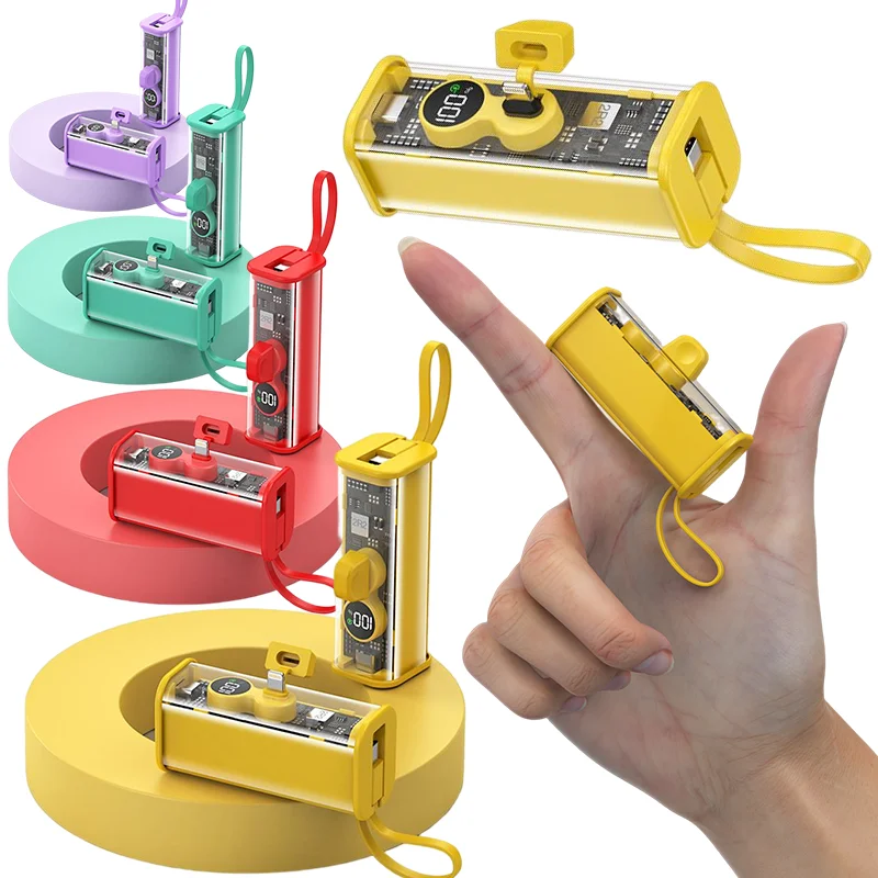 

5000mAh Portable Power Bank Mobile Power For Smart Phone With PD20W Fast Charging Mini Power Bank For IPhone 13 14 Samsung S22