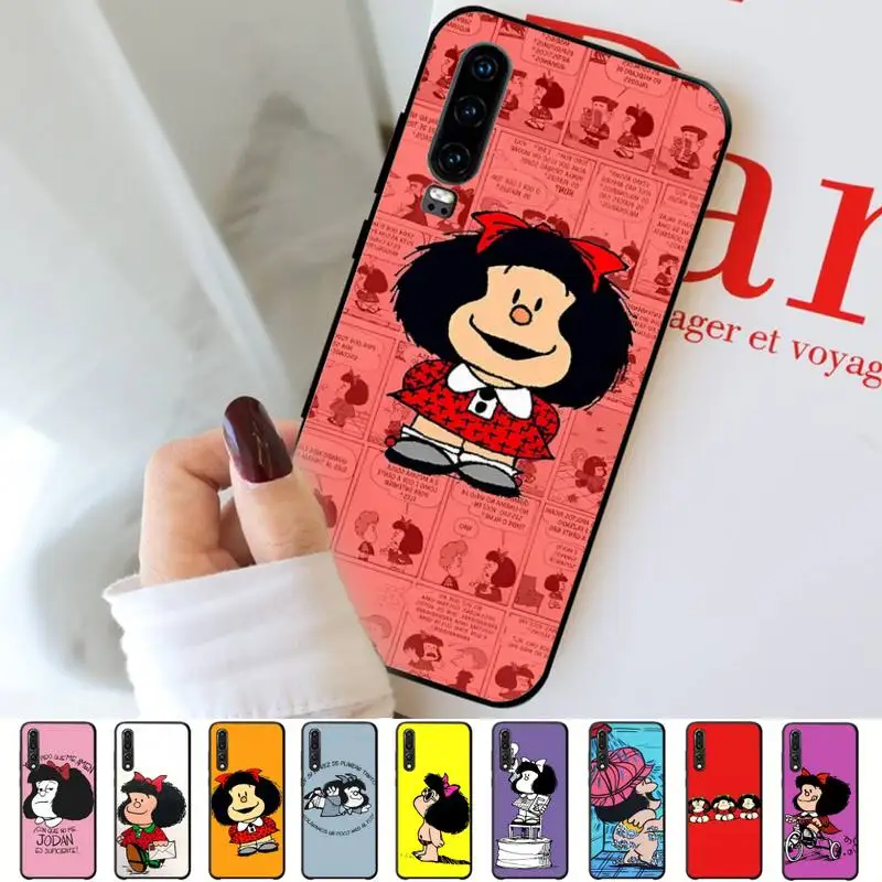 

Hot Mafalda Phone Case for Huawei P30 40 20 10 8 9 lite pro plus Psmart2019