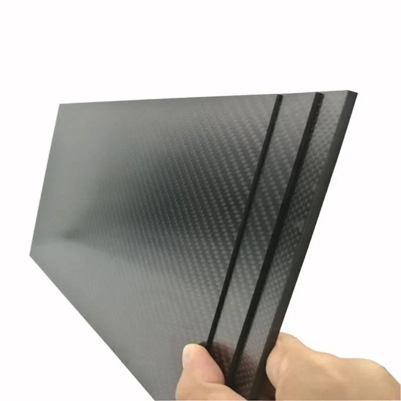200x250mm Full 3K Carbon Fiber Plate Sheet High Strength Board Panel Thickness 0.5mm 1mm 1.5mm 2mm 2.5mm 3mm 4mm 5mm 6mm