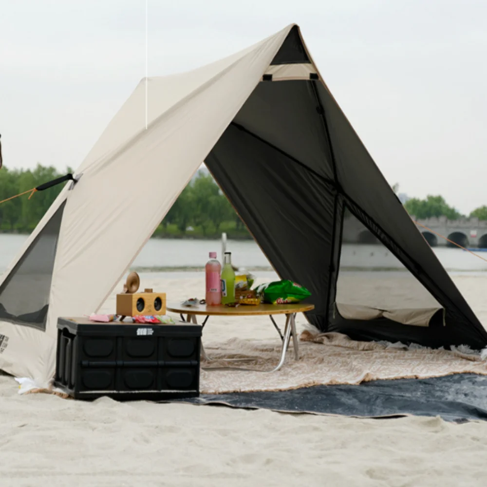 

Cool Beach Lightweight Tent Portable Pop Up Easy Setup 2-3 Person Beach Tent Outdoor Camping Fishing Sun Shade Rain Proof Canopy