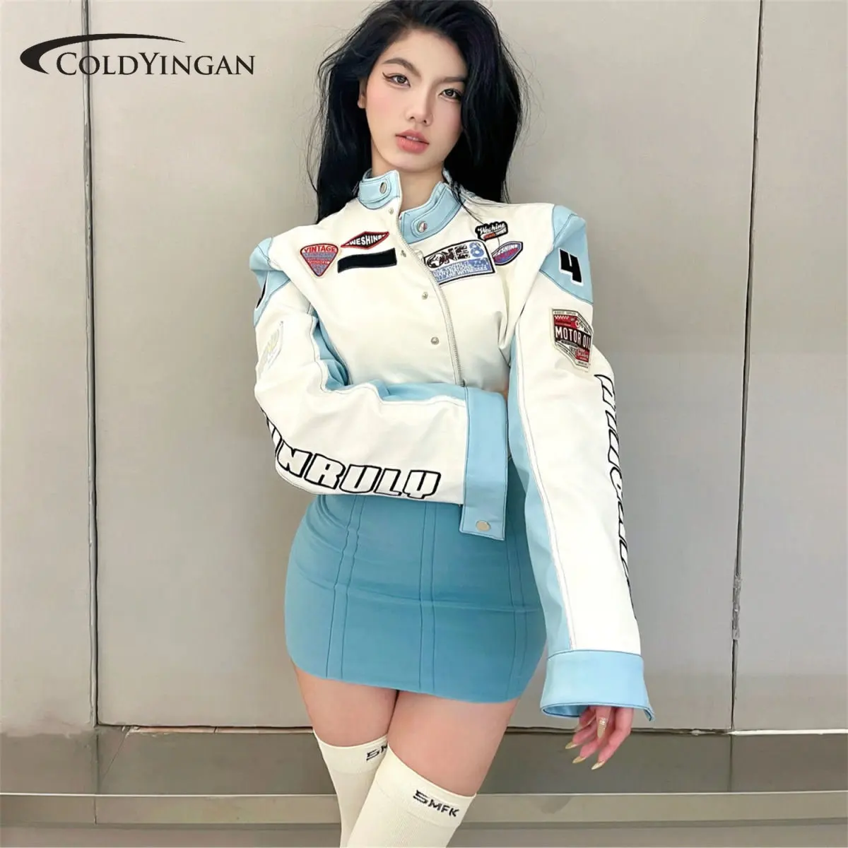 

Varsity Jacket Juicy Apple Bomber Woman Embroidery Baseball Jackets Race Car Jacket 2022 Autumn Long Sleeves Bombers Y2k Coats