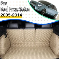 car trunk mat for ford focus sedan c307 20052014 waterproof pad accesorios para auto leather car rear trunk mat car accessories