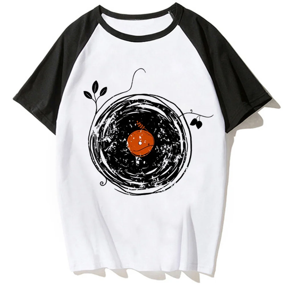 Enchanting Vinyl Records Vintage t-shirts women manga top female comic clothes