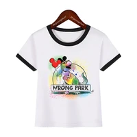 wrong park graphic print tshirt for girlsboys jurassic dinosaur t shirt kawaii kids clothes summer tops short sleeve t shirt