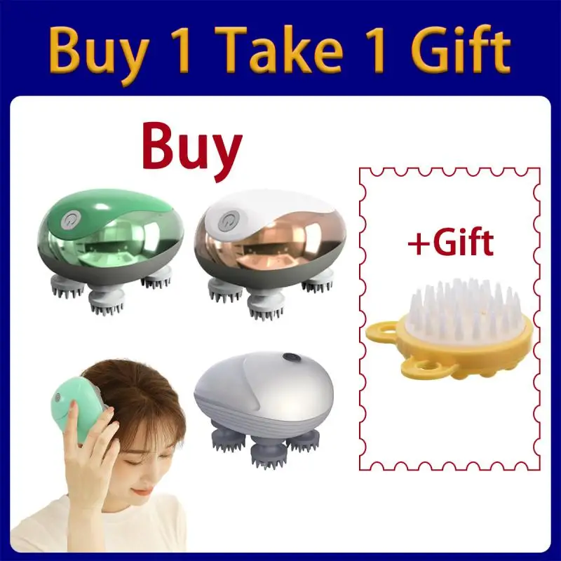 

Electric Head Massager 3D Wireless Scalp Massager Waterproof Body Massage Health Care Shoulder Neck Deep Massage Cat Massage