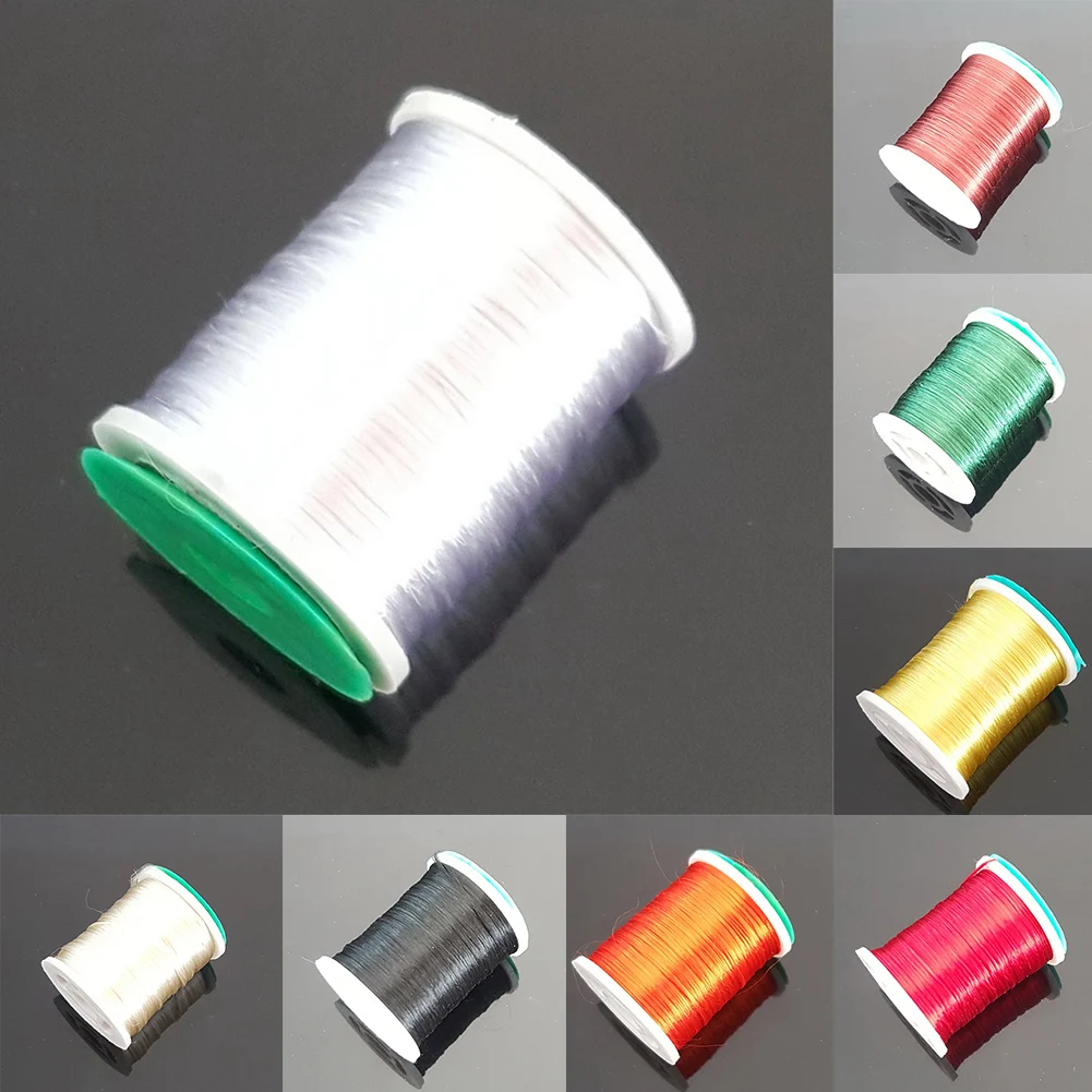

250m Spool Fly Tying Thread 210D Flash Tinsel Thread For Lure Bait Making Tool Fly Tying Spool Fishing Tools