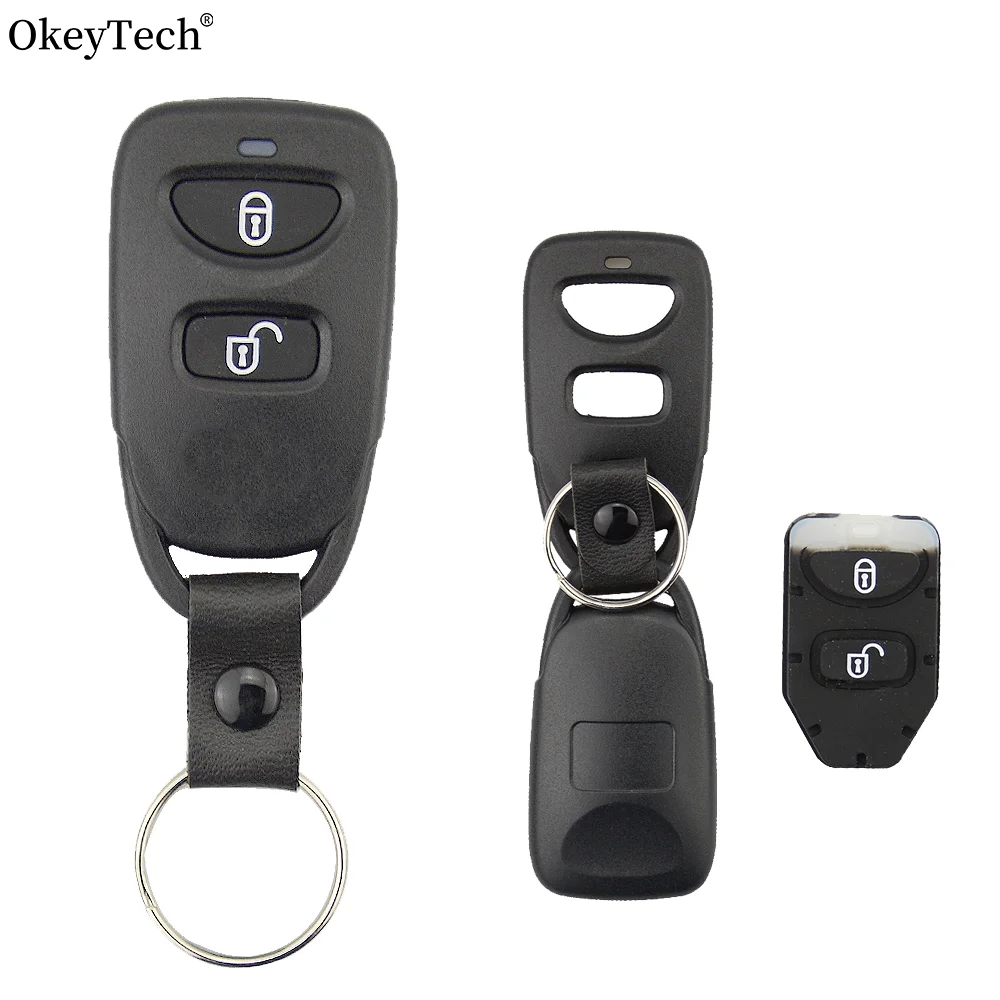 

Okeytech For Hyundai For Kia Elantra Tucson Sonata Santa FE Carens Remote Car Key Shell Cover Fob 2 Buttons No Battery Hold