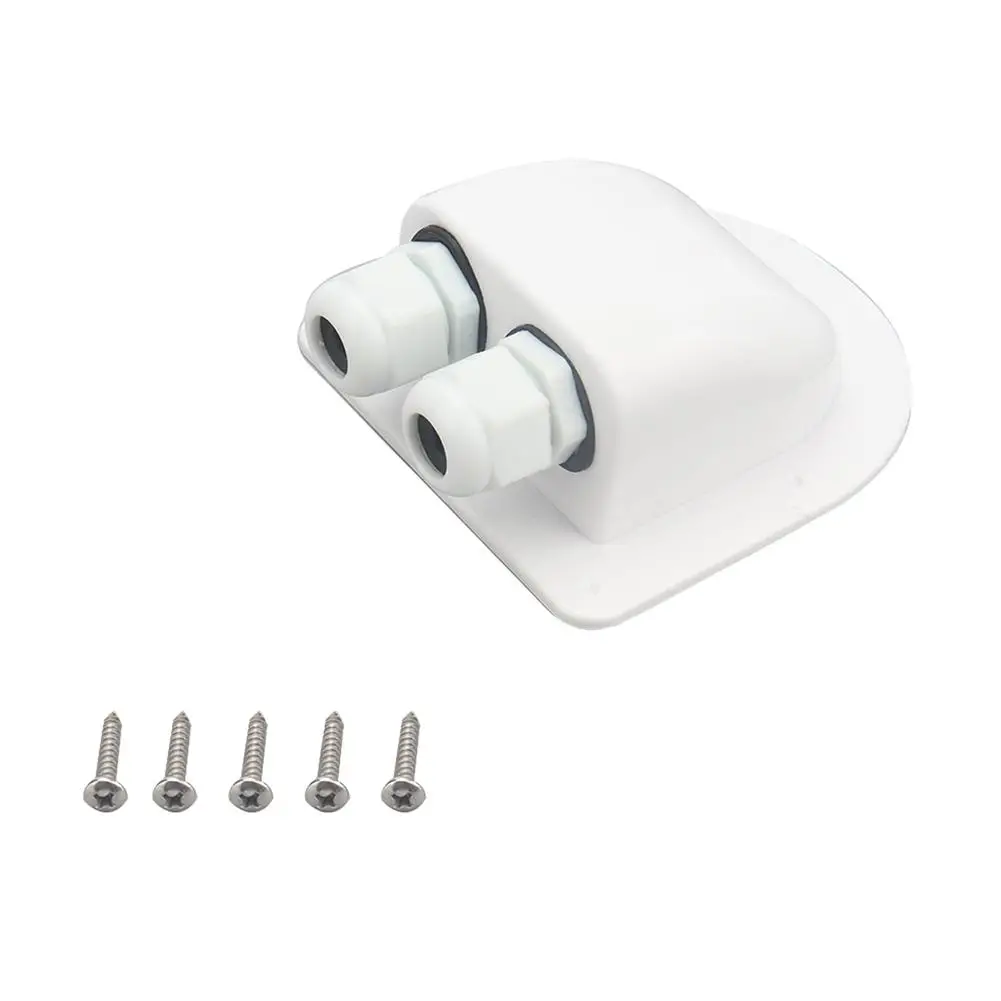 

Double Wire Entry Gland Box Solar Panel Roof Wire Entry Gland Box Cable Motorhome White Double Hole RV Yacht Car Accessories