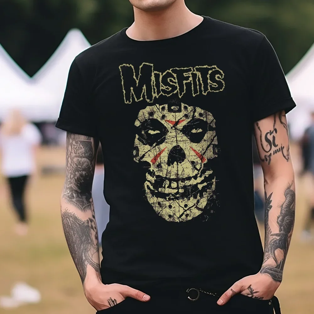 Черная футболка Misfits Джейсона вурхеса в стиле панк рок