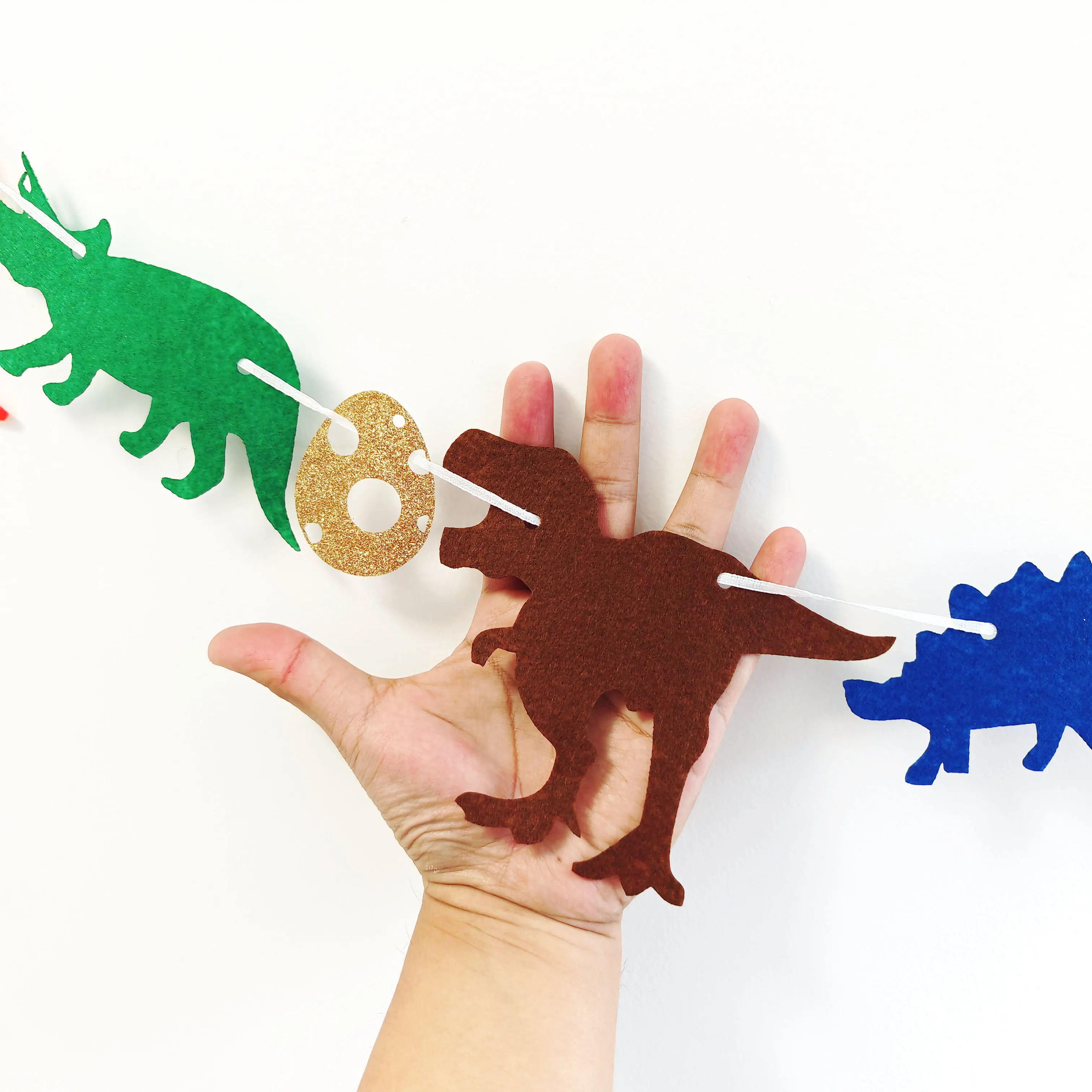 Яркий фетровый баннер в виде динозавра нетканое украшение для детской комнаты