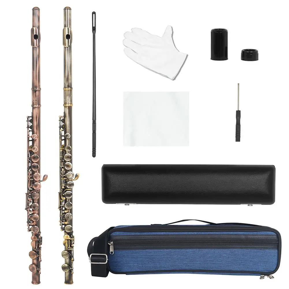 

Cupronickel C Key 16 Флейта с отверстиями посеребренные Музыкальные инструменты с чехлом и аксессуарами клавиша для начинающих группа для игры экза...