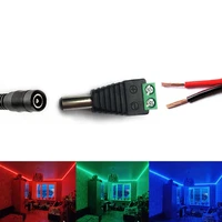 10x free soldering 2pin led strip dc connector female male dc 12v for 5050 3528 2835 3014 led strip led bar light desk light