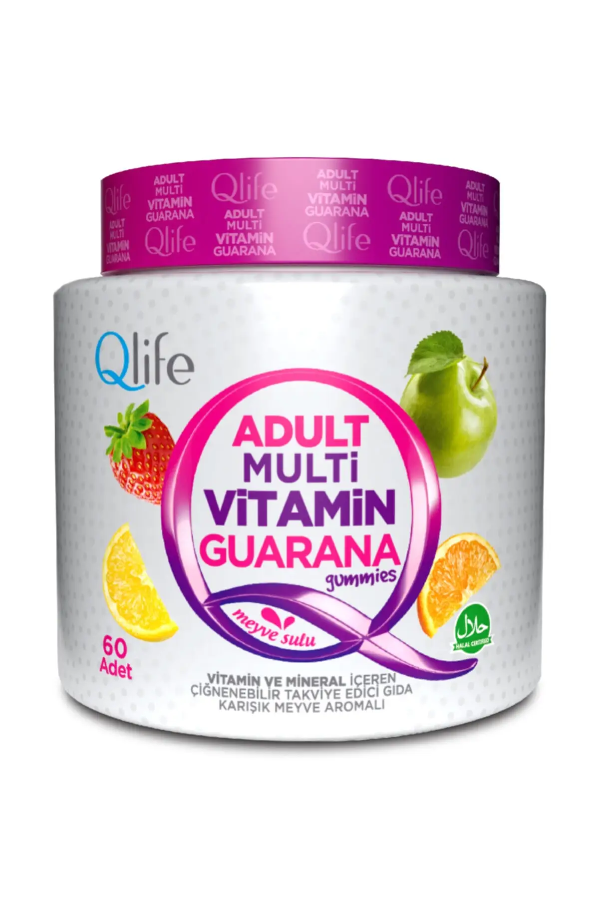 

Qlife Adult Multi Vitamin Guarana Gummies 60 PCs çiğnenebilir gummy vitamins in the style of body booster bağışıklılık empowerment