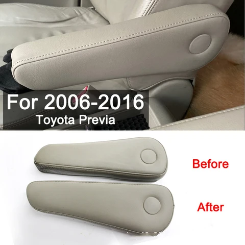 2 шт., кожаные чехлы для подлокотников Toyota Previa 2006-2016