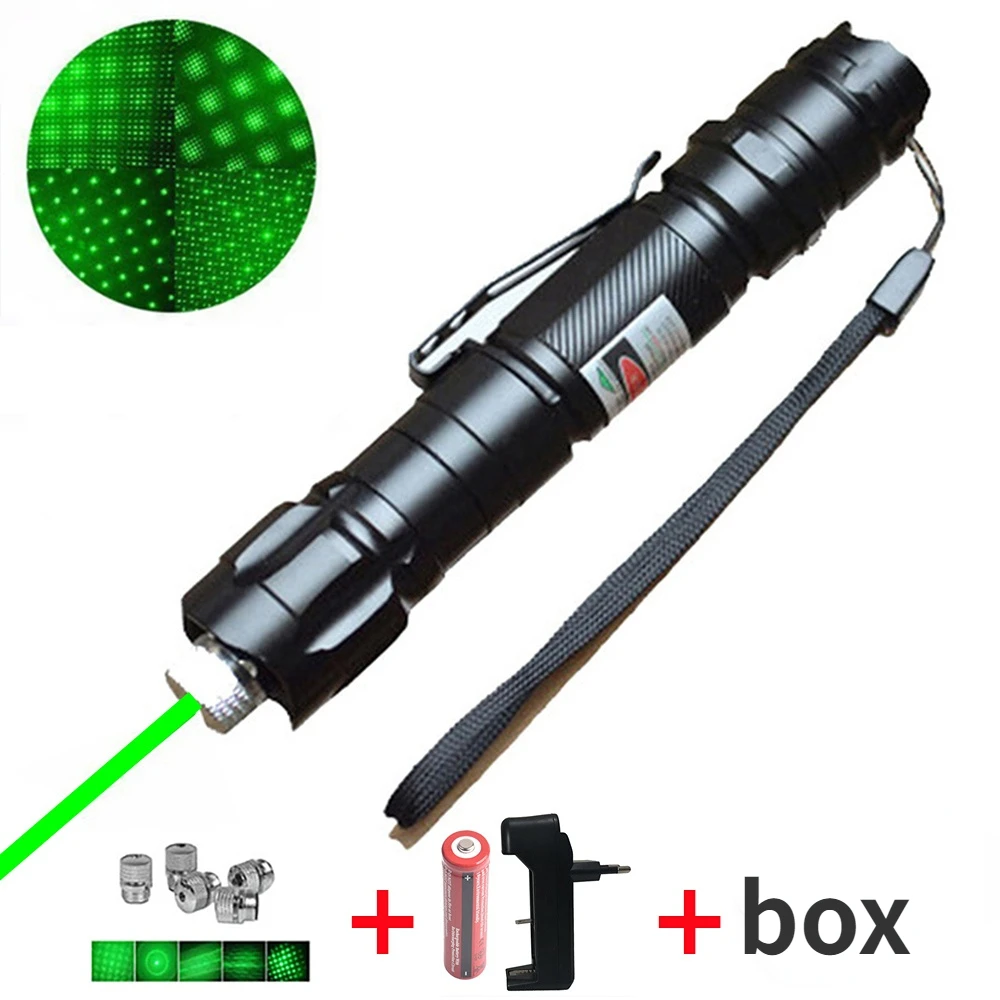 

High Power Green lasers Adjustable Focus Burning Green Laser Pointer Pen Hunting Lazer 009 Range greater than 3000 meters