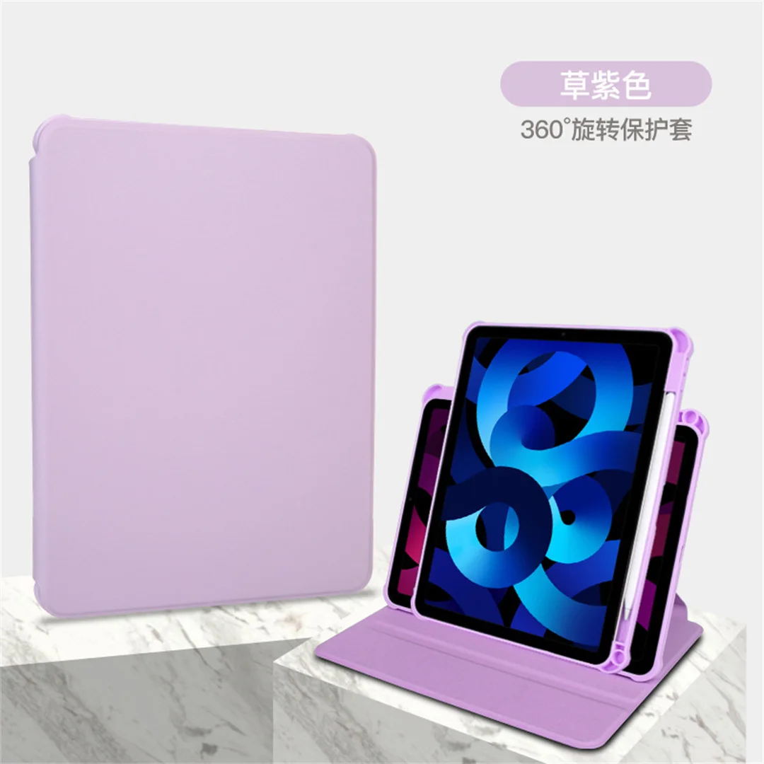 

360 Degree Rotation Protective Case For iPad Pro 12.9 With home button 1st 2nd 2015 2017 Cover Smart Stand Shell with Pen Slot