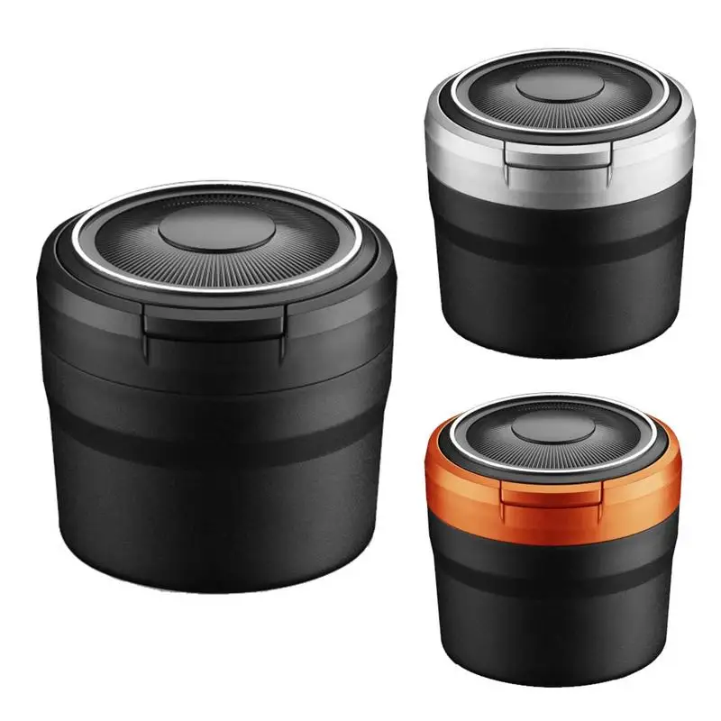 

Car Ashtray With LED Light Portable Mini Ashtray Beautiful And Practical Car Ashtray With A Flip Cover Car Accessories