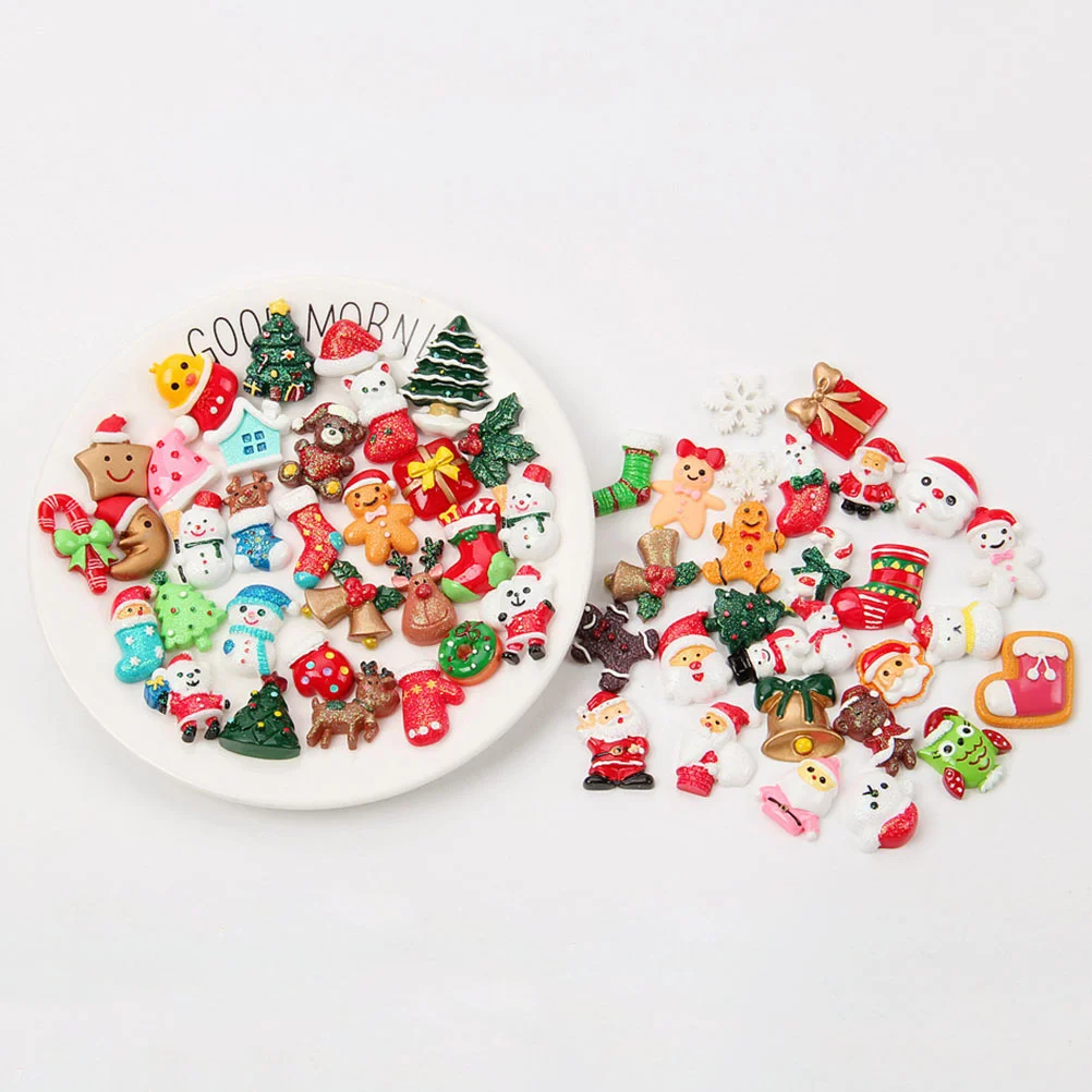 

Christmas Charms Resin Embellishments Flatback Buttons Ornamentscrafts Scrapbook