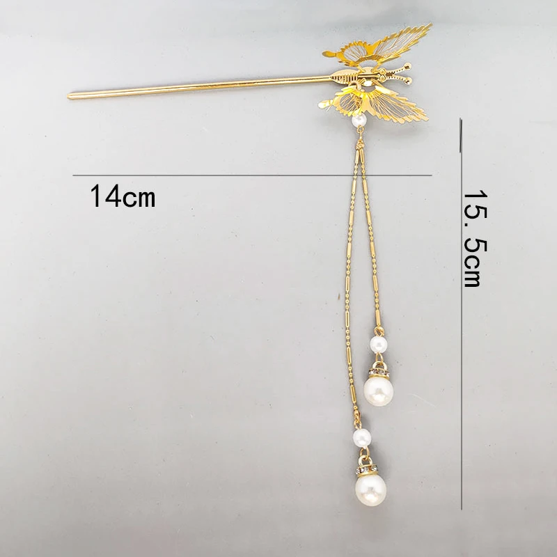 Заколка для волос в китайском стиле с бабочкой женщин заколки ручной работы