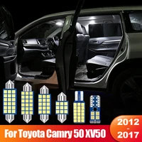 for toyota camry 50 xv50 2012 2013 2014 2015 2016 2017 7pcs car led interior reading lamp vanity mirror trunk light accessories