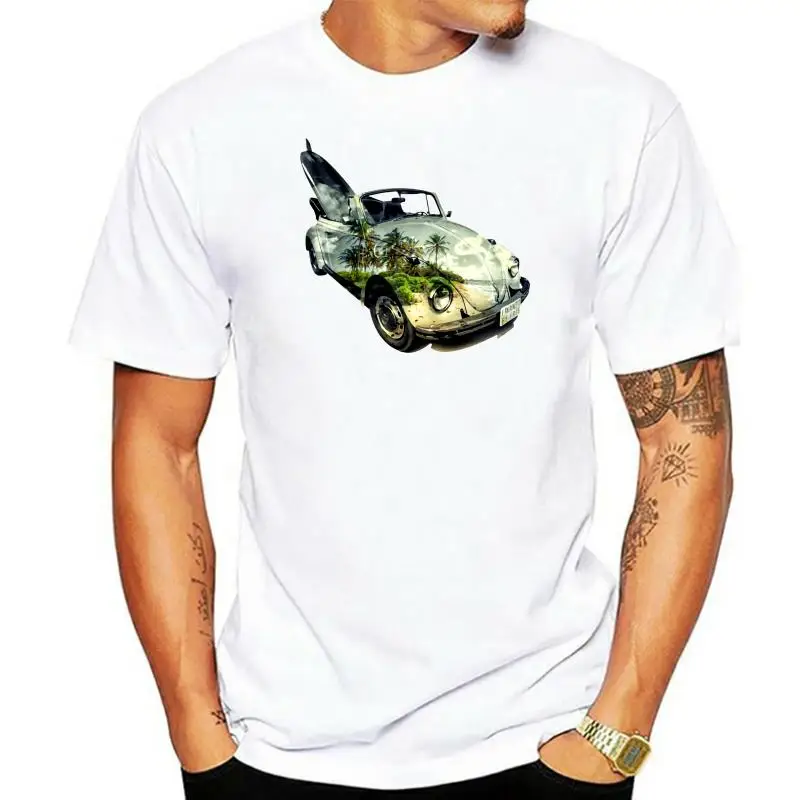 

Hawaii Surfer Beach Car Styling Cool T Shirts Men Orange Tshirts Extreme Exercise Lover Awesome T-Shirt Tropical Zone Sunshine