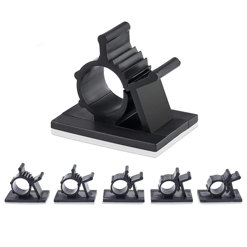 

100 шт., самоклеящиеся регулируемые Кабельные зажимы из нейлона