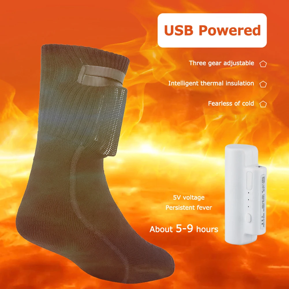 

Thermal Heating Sock Constant Temperature Socking Heating Foot Warmer Electric Socks Trekking Skiing Camping Socking Heated Sock