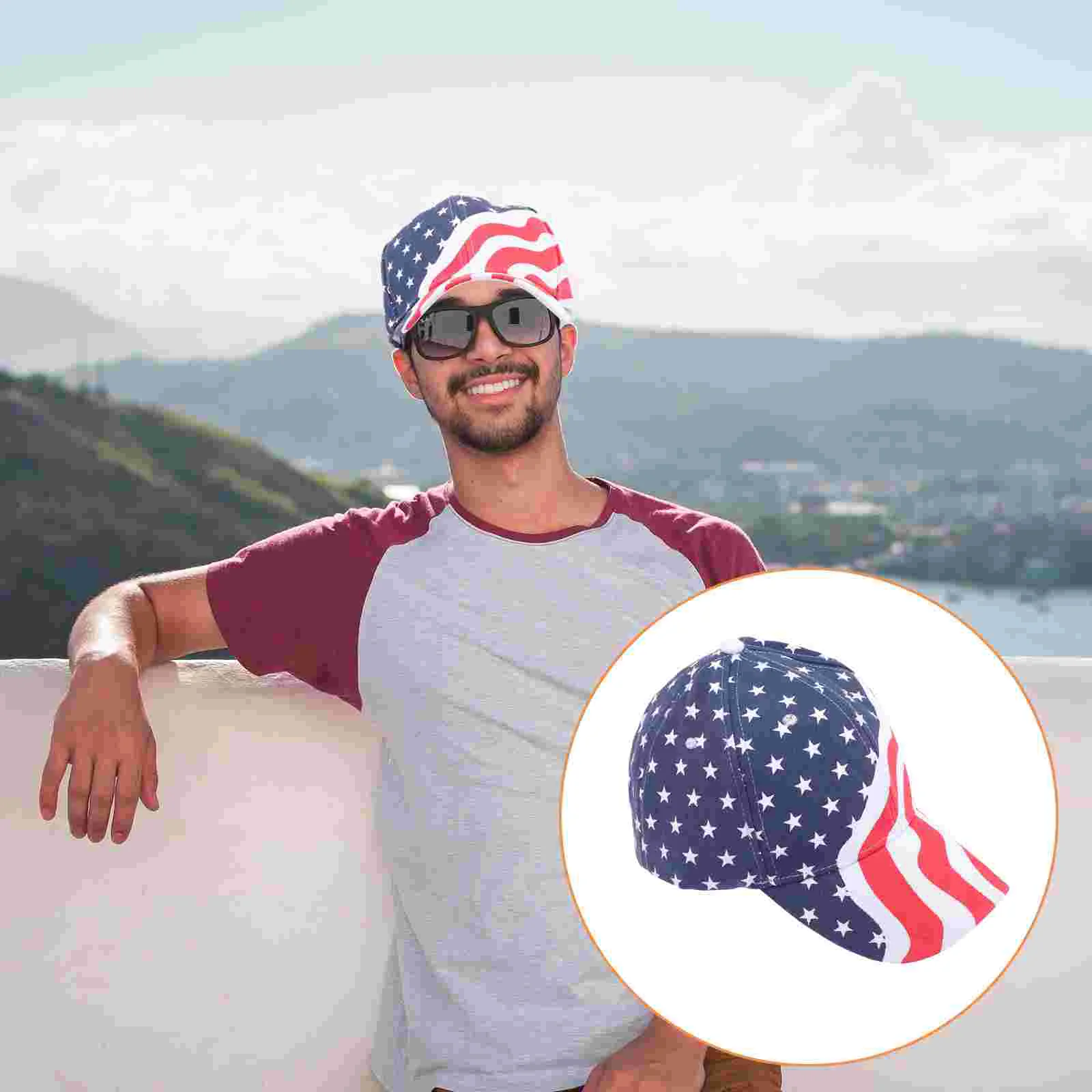 

Hat Baseball American Flag Usa Cap Hats Caps Patrioticmen Cool Cowboy Sun Trucker Protection Women N4Th Summer Julywhite States