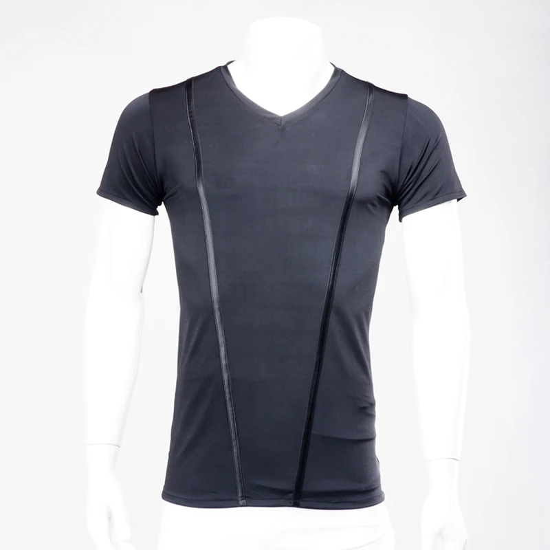 

Мужские топы для латиноамериканских танцев с коротким рукавом, одежда для бальных танцев, одежда для взрослых, летняя одежда для тренировок...