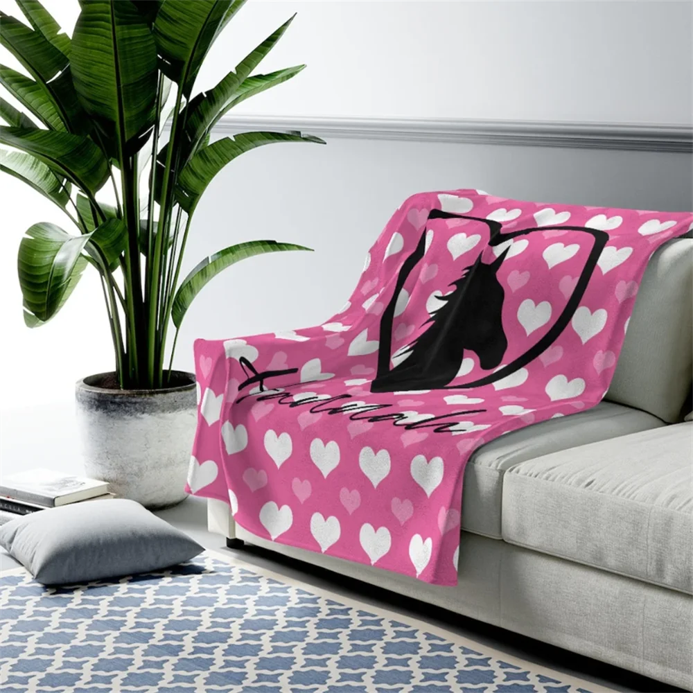 Персонализированное одеяло с лошадьми подарки для девочек девочек-подростков