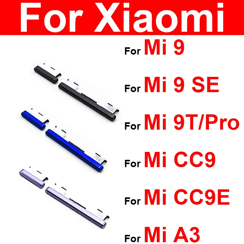 Фото Боковая кнопка питания и громкости для Xiaomi Mi 9 SE Cc9 Cc9e 9T Pro A3 регулятор боковой