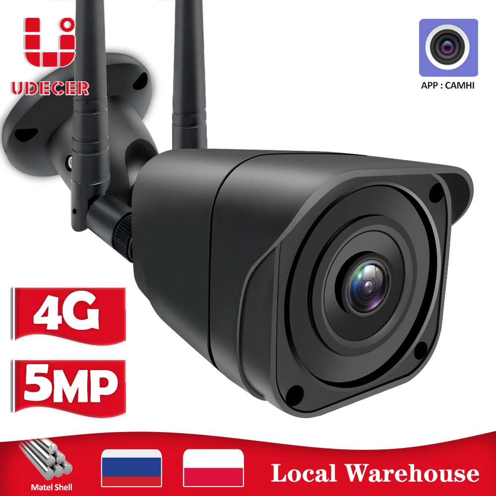 

WIFI Camera 3G 4G SIM Card 5MP HD Security IP Camera 1080P Outdoor Bullet CCTV Surveillance Camera Two Way Audio P2P Camhi APP