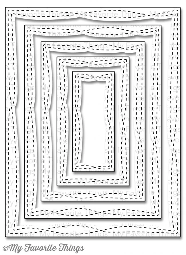 

Wonky Stitched Rectangle Stax Die Metal Cutting Dies Scrapbook Diary Decoration Stencil Embossing Template Diy Greeting Card