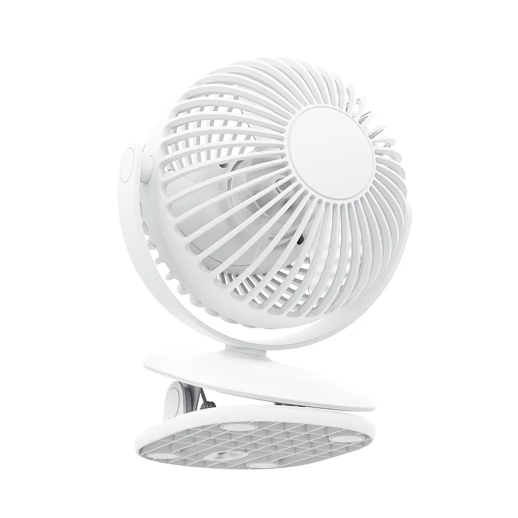 

Clip On Fan Rechargeable 3 Speeds Adjustable Portable Baby Stroller Cooling Wall Hanging Hot Weather Travel Outdoor Fans